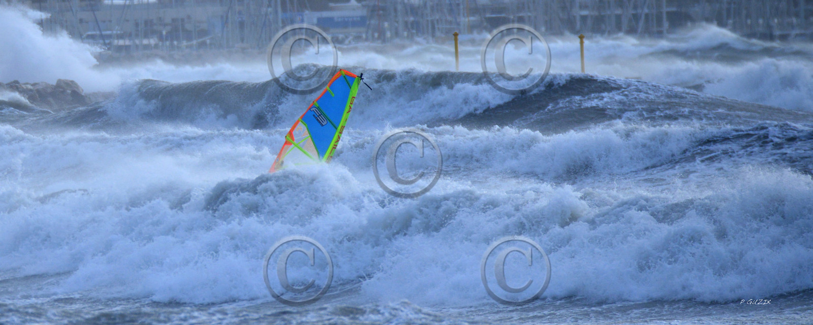 TEMPETE ZEUS MARSEILLE ,PLAGE DU PRADO,WINDSURF, PLANCHE À  VOILE