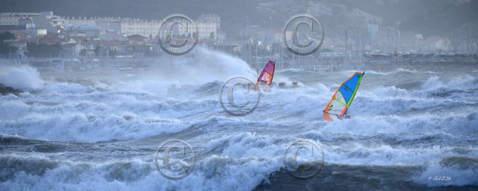 TEMPETE ZEUS MARSEILLE ,PLAGE DU PRADO,WINDSURF, PLANCHE À  VOILE