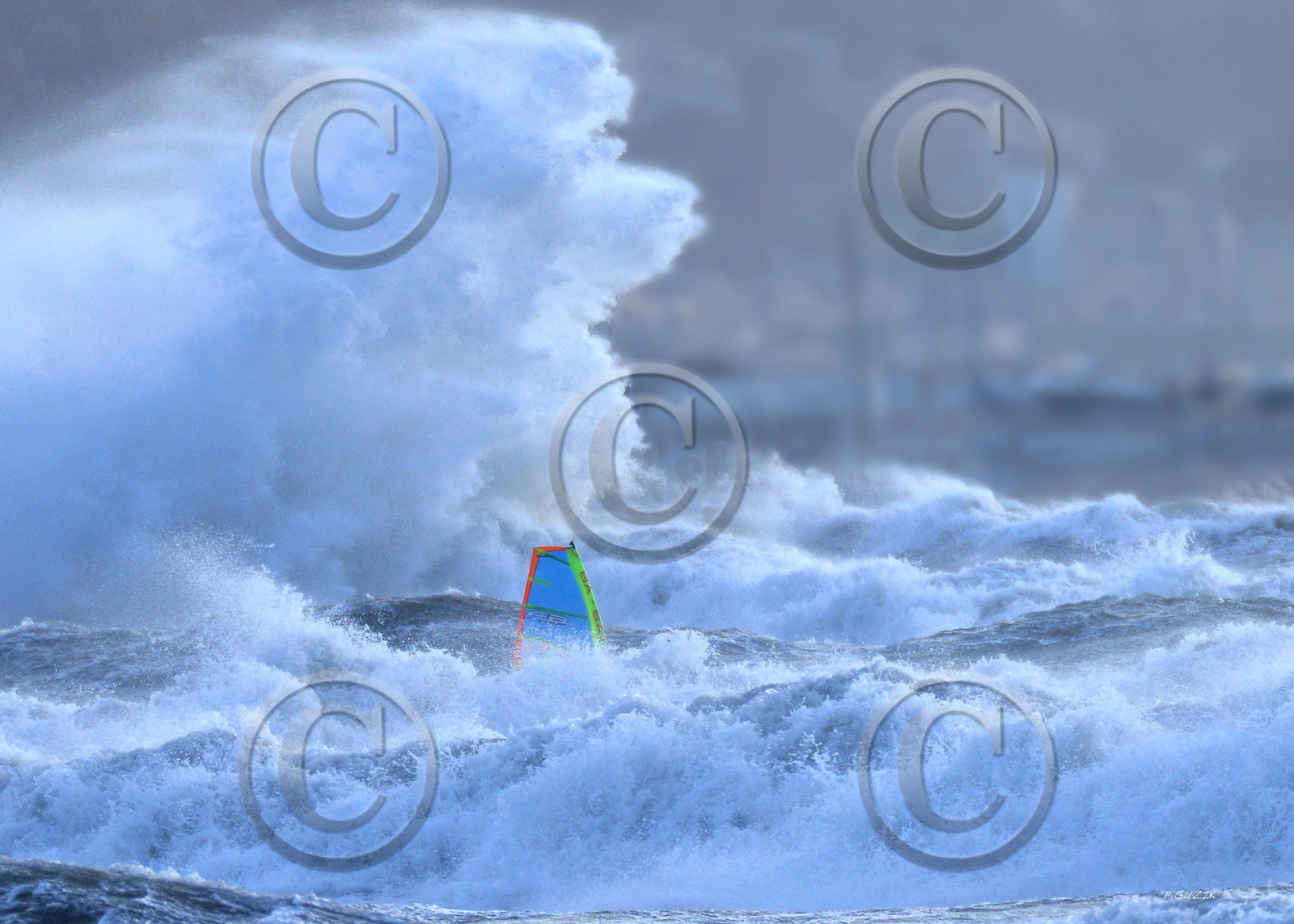TEMPETE ZEUS MARSEILLE ,PLAGE DU PRADO,WINDSURF, PLANCHE À  VOILE
