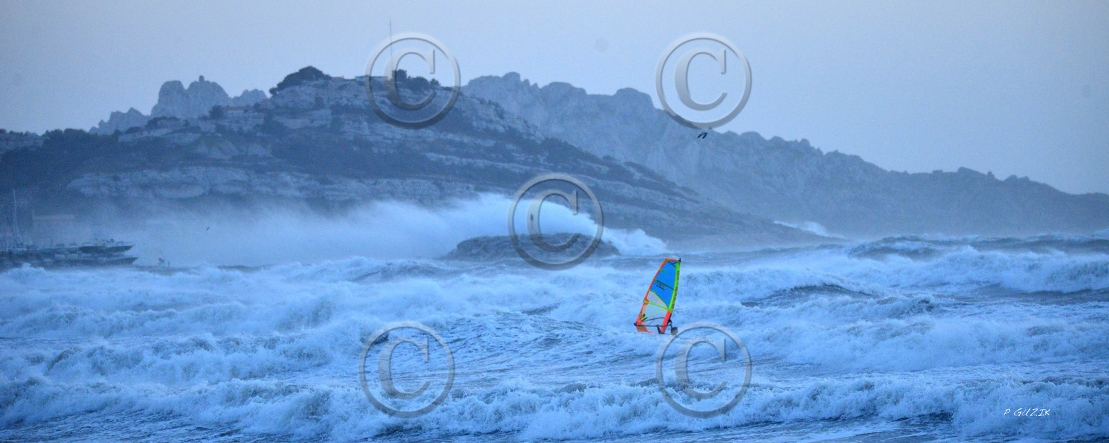 TEMPETE ZEUS MARSEILLE ,PLAGE DU PRADO,WINDSURF, PLANCHE À  VOILE