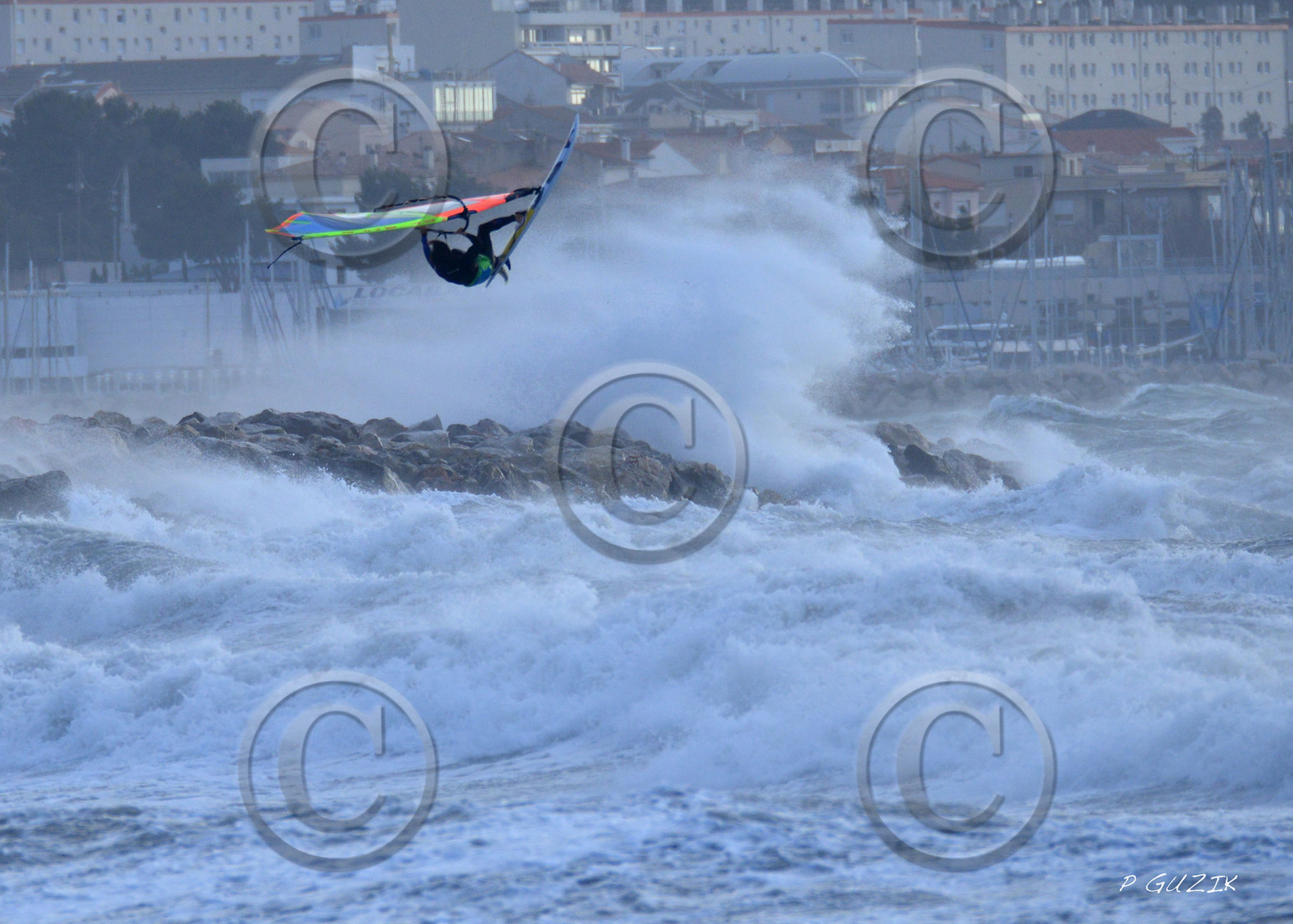 TEMPETE ZEUS MARSEILLE ,PLAGE DU PRADO,WINDSURF, PLANCHE À  VOILE