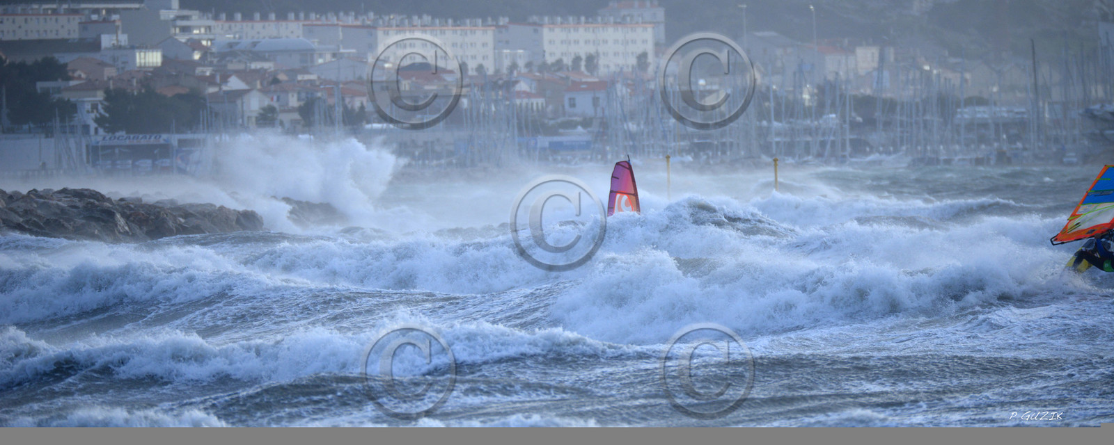 TEMPETE ZEUS MARSEILLE ,PLAGE DU PRADO,WINDSURF, PLANCHE À  VOILE