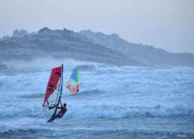 TEMPETE ZEUS MARSEILLE ,PLAGE DU PRADO,WINDSURF, PLANCHE À  VOILE