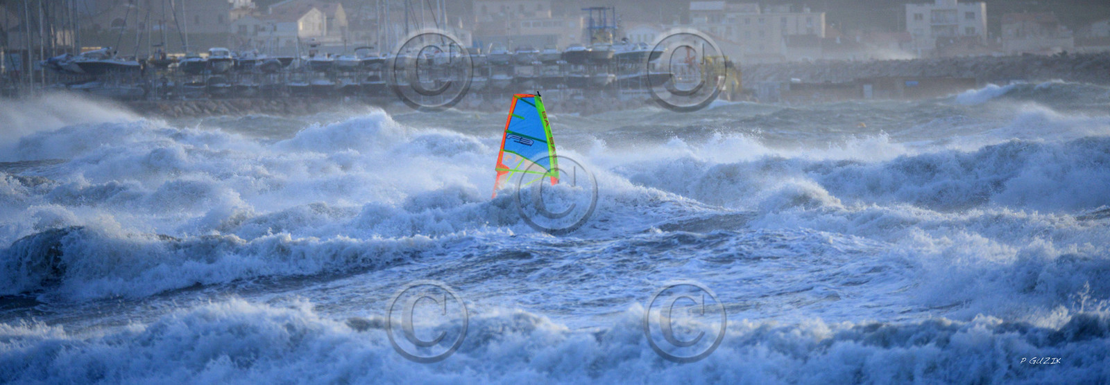 TEMPETE ZEUS MARSEILLE ,PLAGE DU PRADO,WINDSURF, PLANCHE À  VOILE