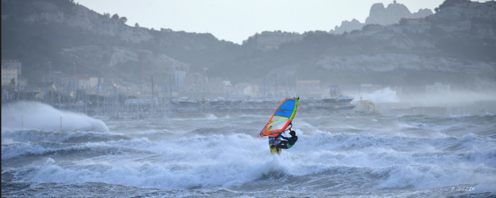 TEMPETE ZEUS MARSEILLE ,PLAGE DU PRADO,WINDSURF, PLANCHE À  VOILE