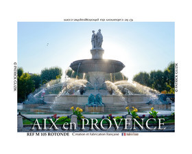 AIX en Provence  fontaine de la Rotonde contre jour