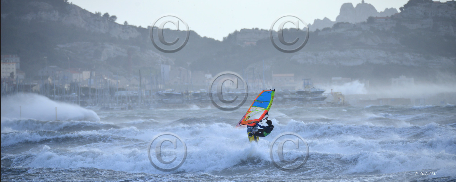 TEMPETE ZEUS MARSEILLE ,PLAGE DU PRADO,WINDSURF, PLANCHE À  VOILE