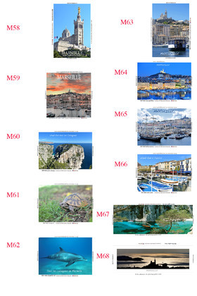 REF  MAGNET  Marseille Calanques PLANCHE 6