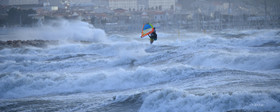 TEMPETE ZEUS MARSEILLE ,PLAGE DU PRADO,WINDSURF, PLANCHE À  VOILE