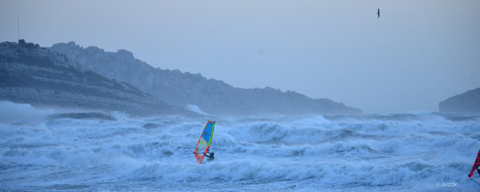 TEMPETE ZEUS MARSEILLE ,PLAGE DU PRADO,WINDSURF, PLANCHE À  VOILE