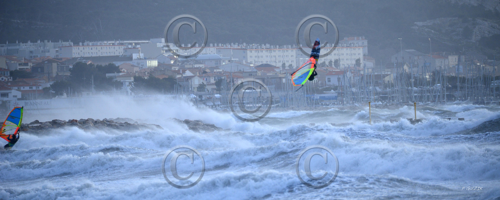 TEMPETE ZEUS MARSEILLE ,PLAGE DU PRADO,WINDSURF, PLANCHE À  VOILE
