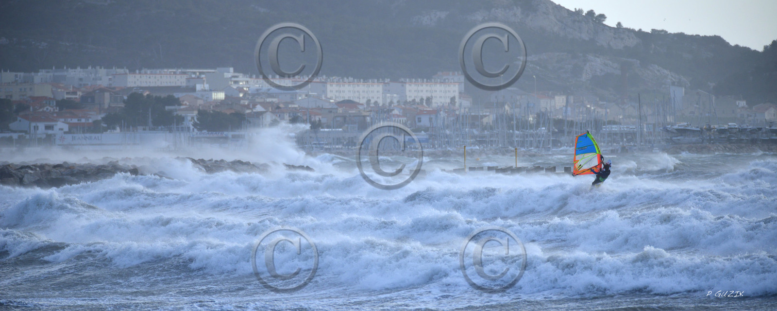 TEMPETE ZEUS MARSEILLE ,PLAGE DU PRADO,WINDSURF, PLANCHE À  VOILE