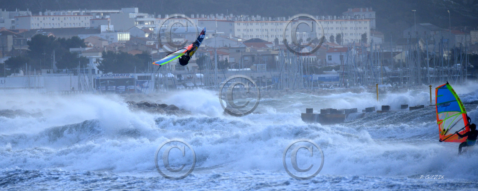 TEMPETE ZEUS MARSEILLE ,PLAGE DU PRADO,WINDSURF, PLANCHE À  VOILE