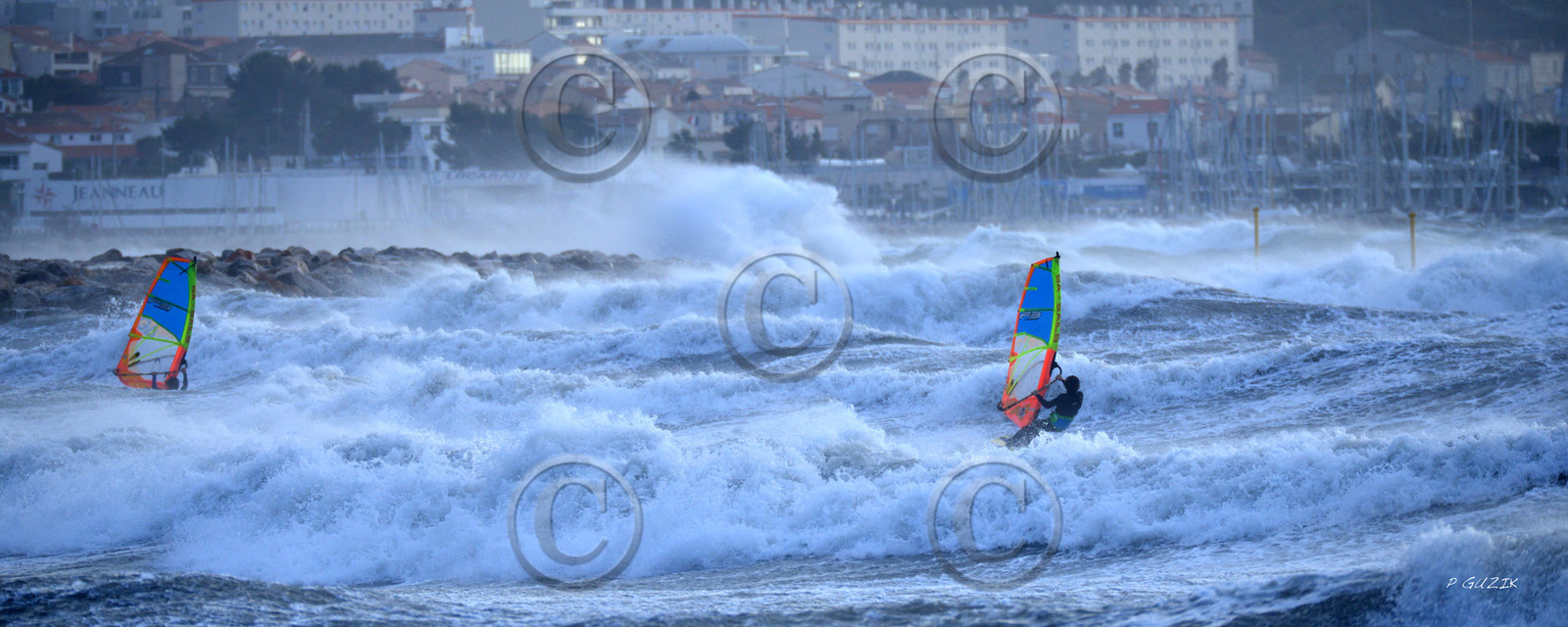 TEMPETE ZEUS MARSEILLE ,PLAGE DU PRADO,WINDSURF, PLANCHE À  VOILE