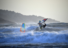 TEMPETE ZEUS MARSEILLE ,PLAGE DU PRADO,WINDSURF, PLANCHE À  VOILE
