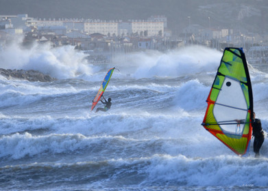 TEMPETE ZEUS MARSEILLE ,PLAGE DU PRADO,WINDSURF, PLANCHE À  VOILE