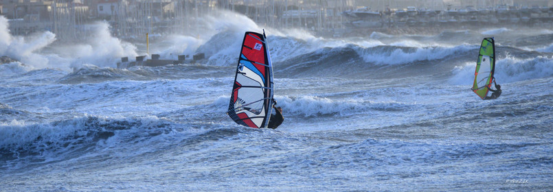 TEMPETE ZEUS MARSEILLE ,PLAGE DU PRADO,WINDSURF, PLANCHE À  VOILE